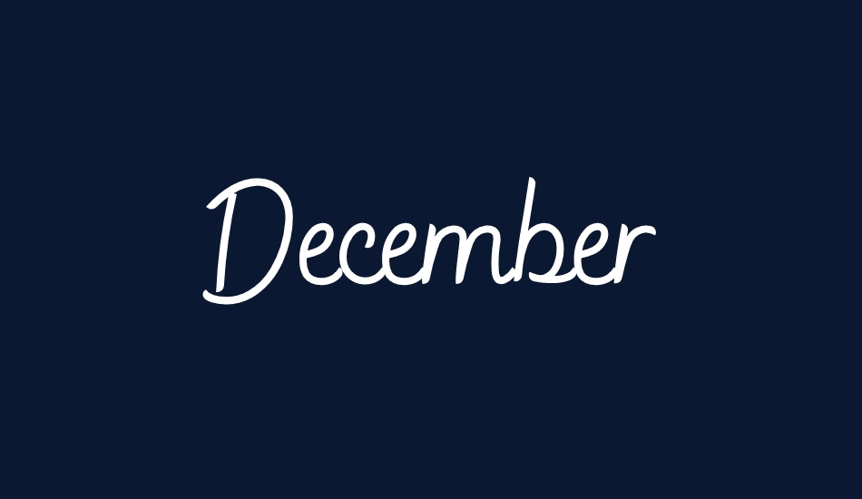 December DEMO font big
