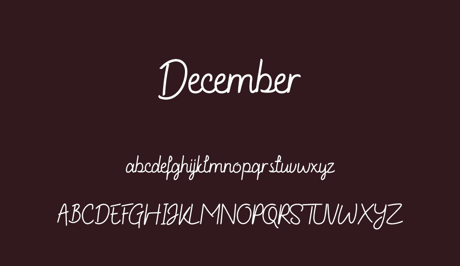 December DEMO font