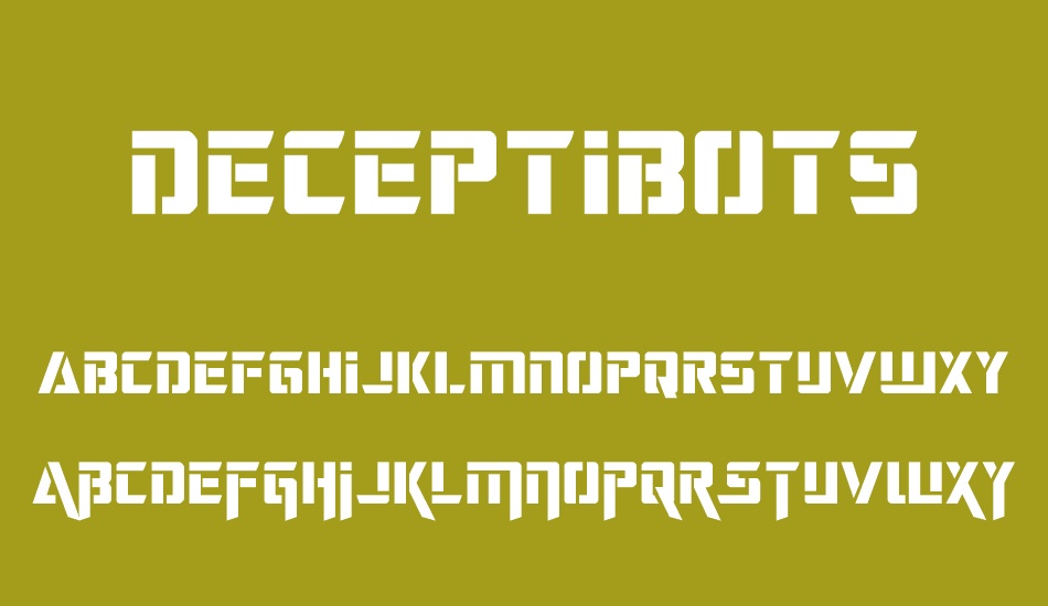 Deceptibots font