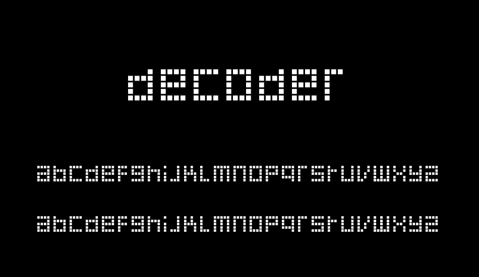 Decoder font