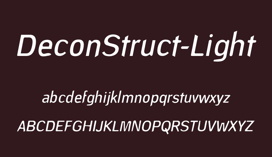 DeconStruct-LightOblique font