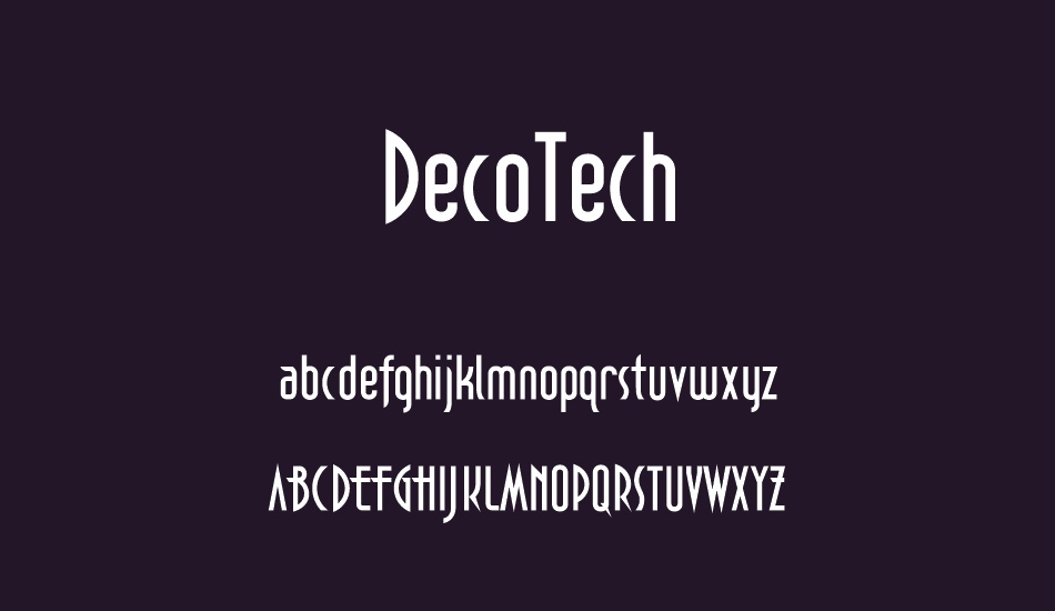 DecoTech font