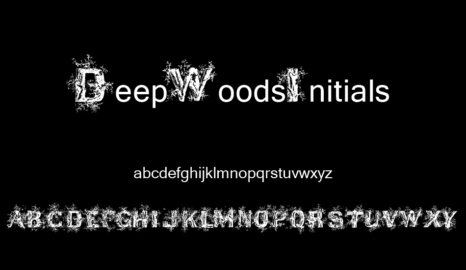 DeepWoodsInitials font