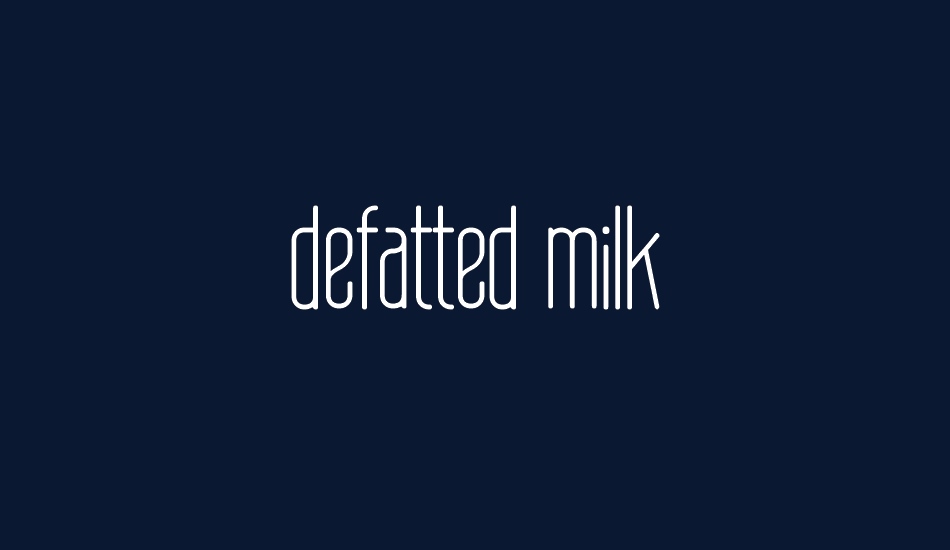 defatted milk font big