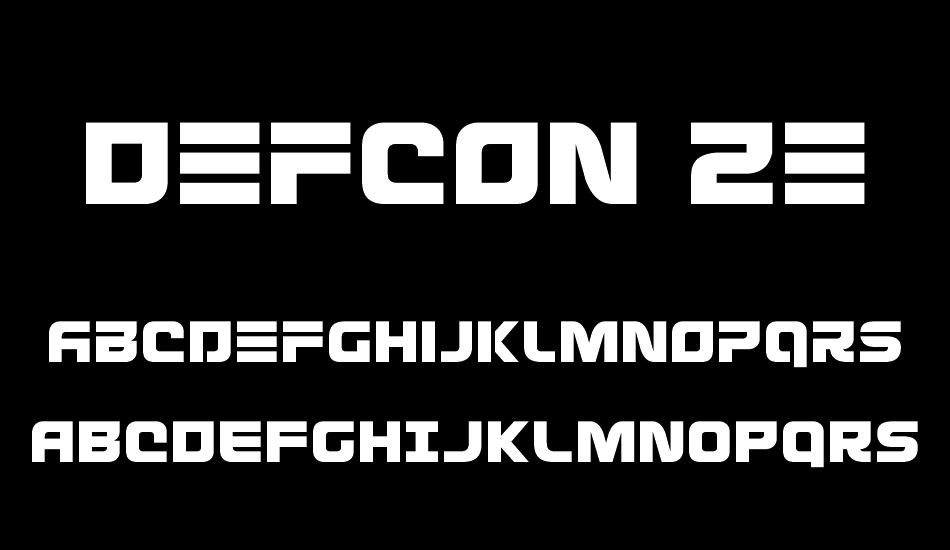 Defcon Zero font