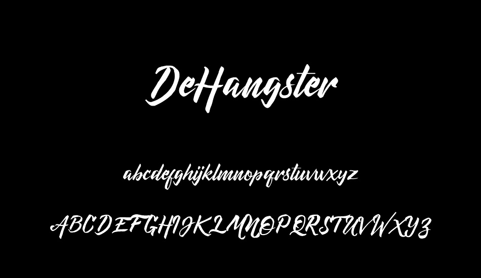 DeHangster Free Demo font