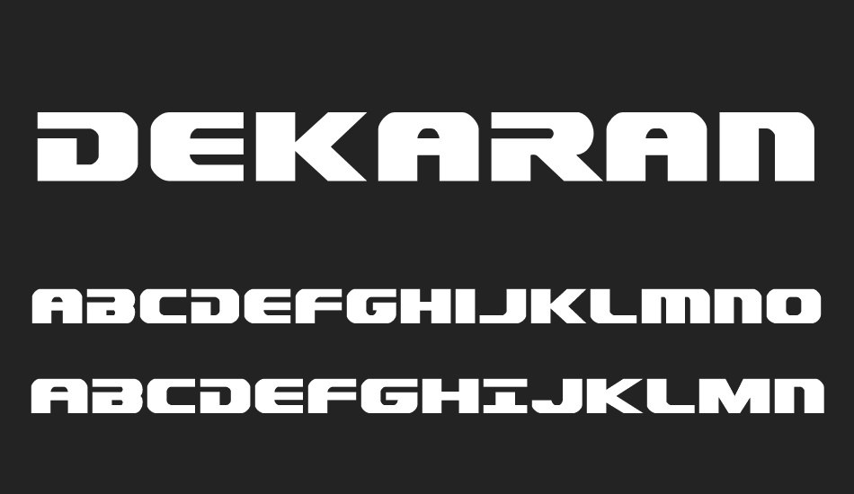 Dekaranger font