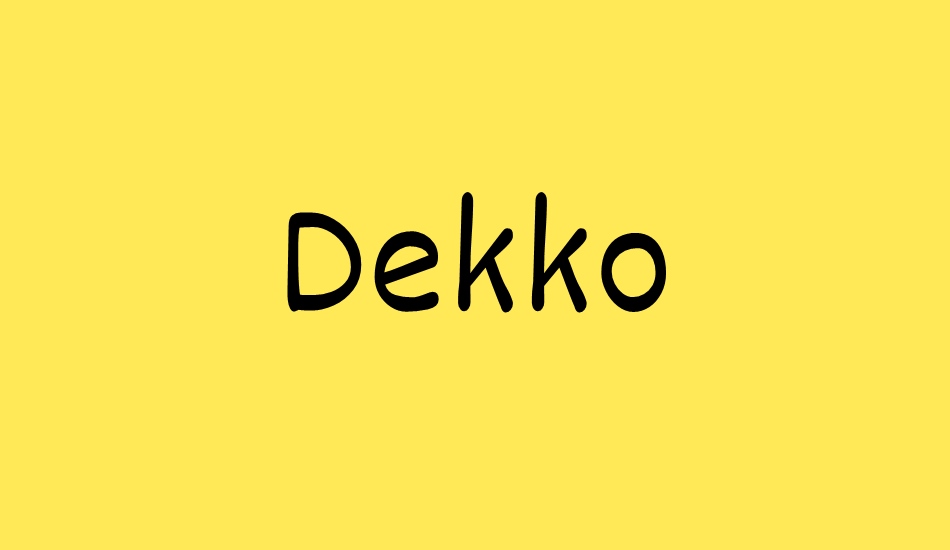 dekko font big