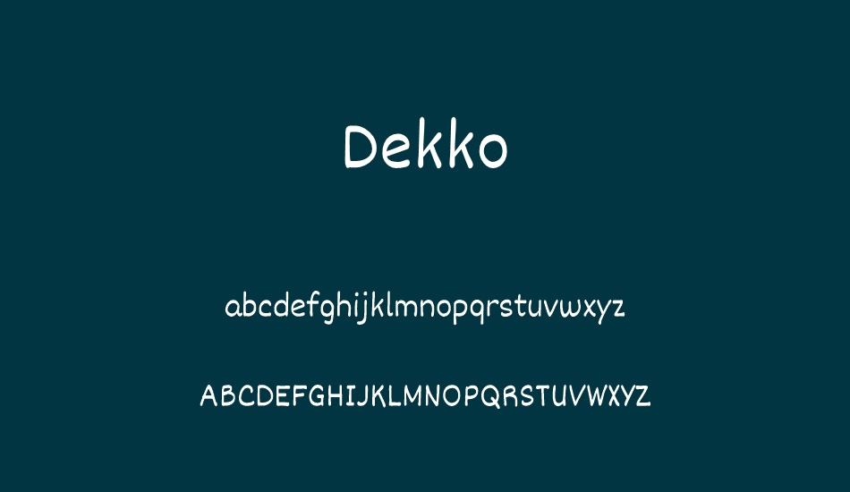 dekko font