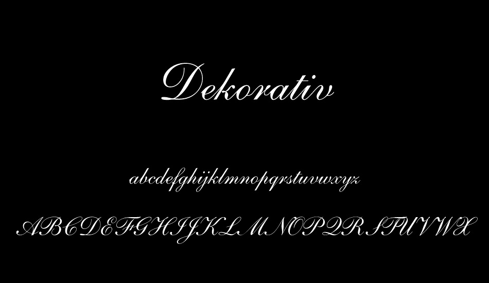 Dekorativ font