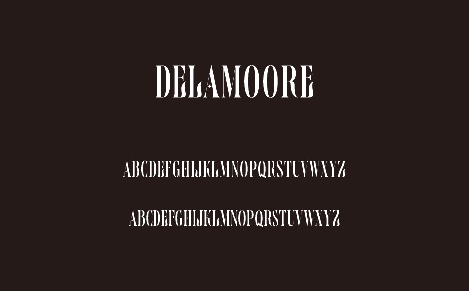 Delamoore font