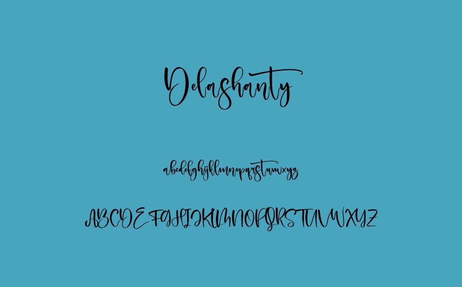 Delashanty font