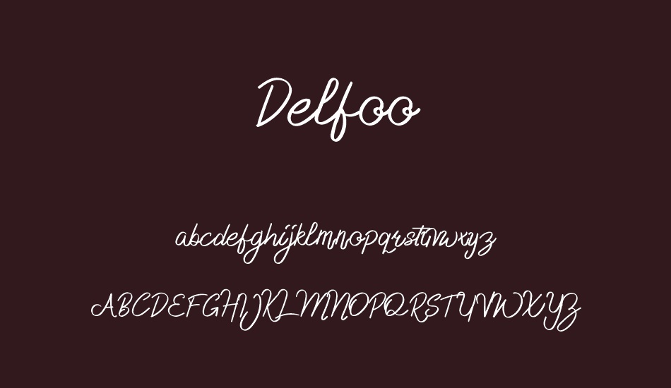Delfoo font