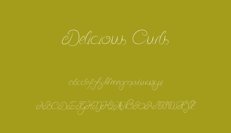 Delicious Curls font