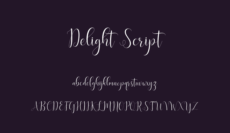 Delight Script font