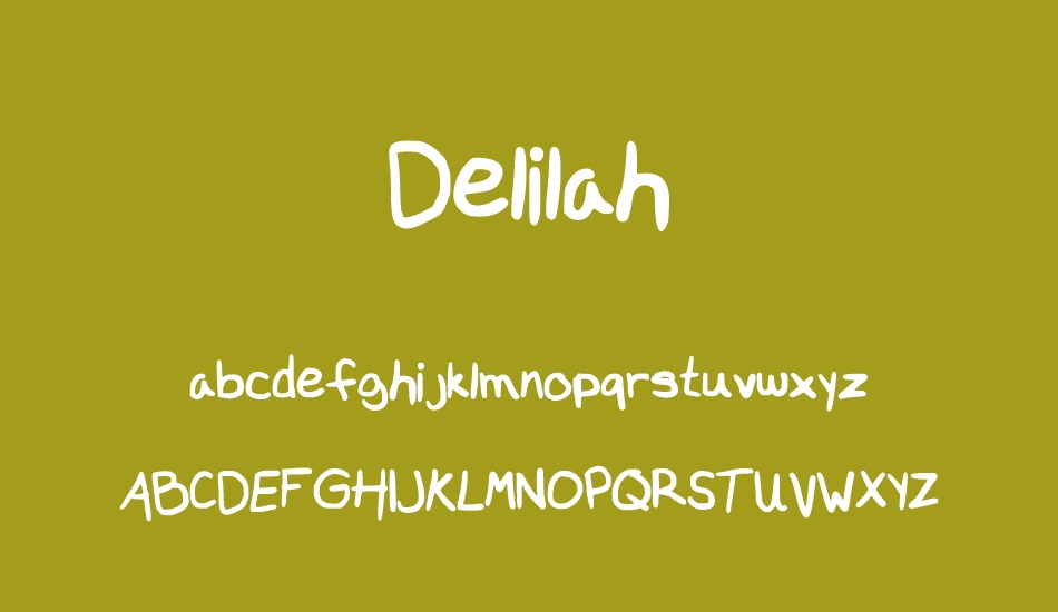 Delilah free font