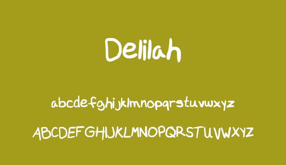 Delilah font