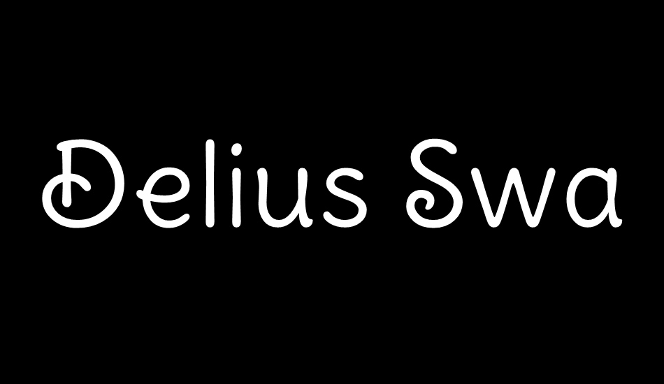 Delius Swash Caps font big