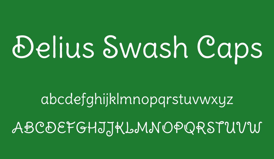 Delius Swash Caps font