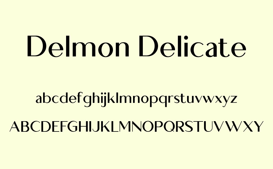 Delmon Delicate font