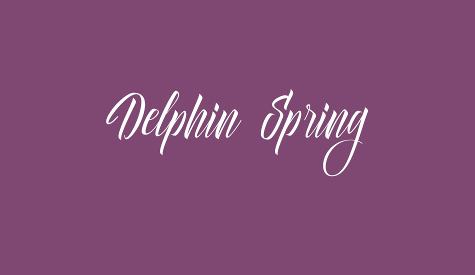 Delphin Spring DEMO font big