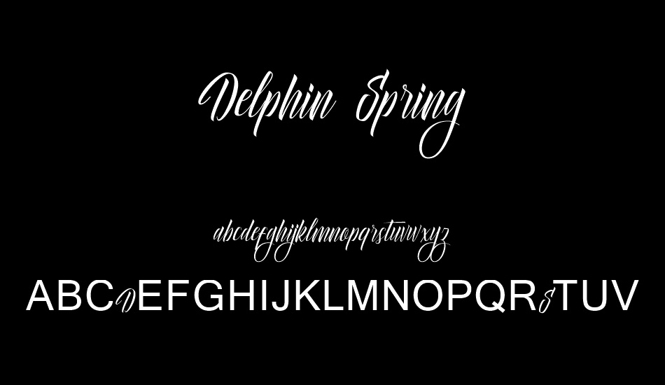 Delphin Spring DEMO font