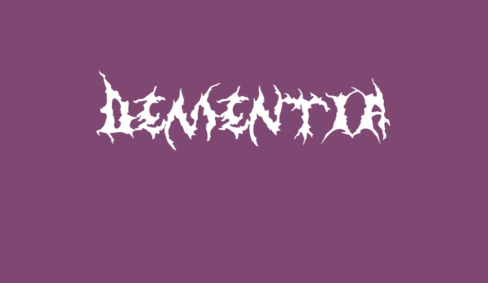 Dementia Demo font big