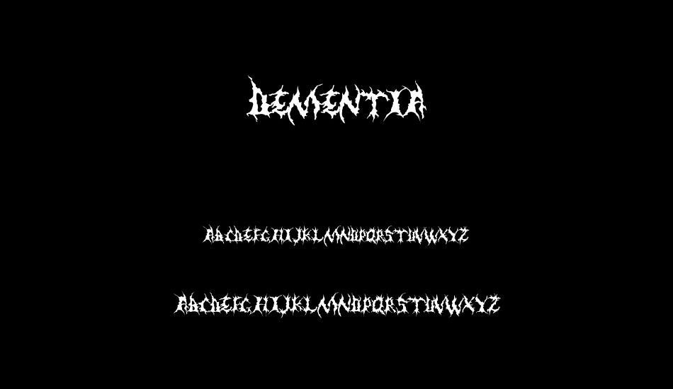 Dementia Demo font