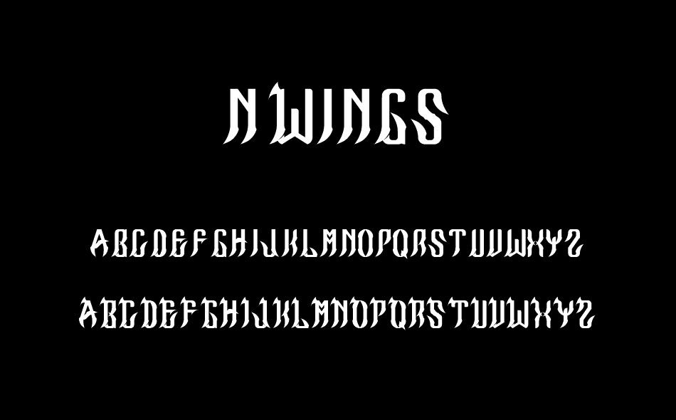 Demon Wings font