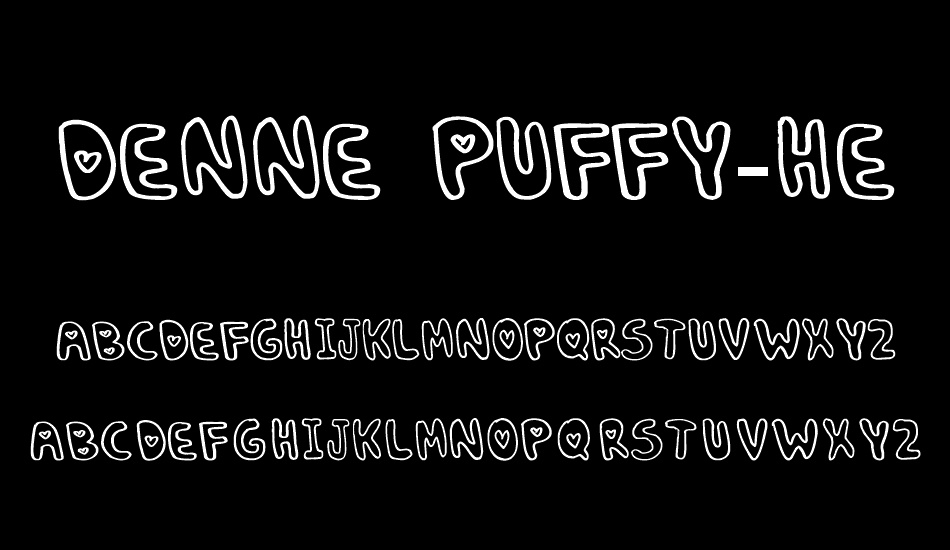 Denne Puffy-Hearts font