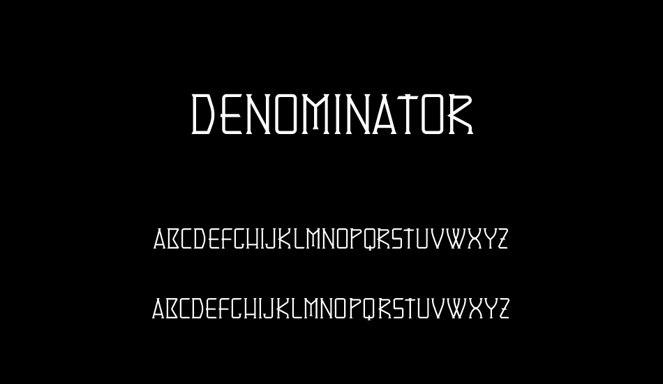 Denominator font