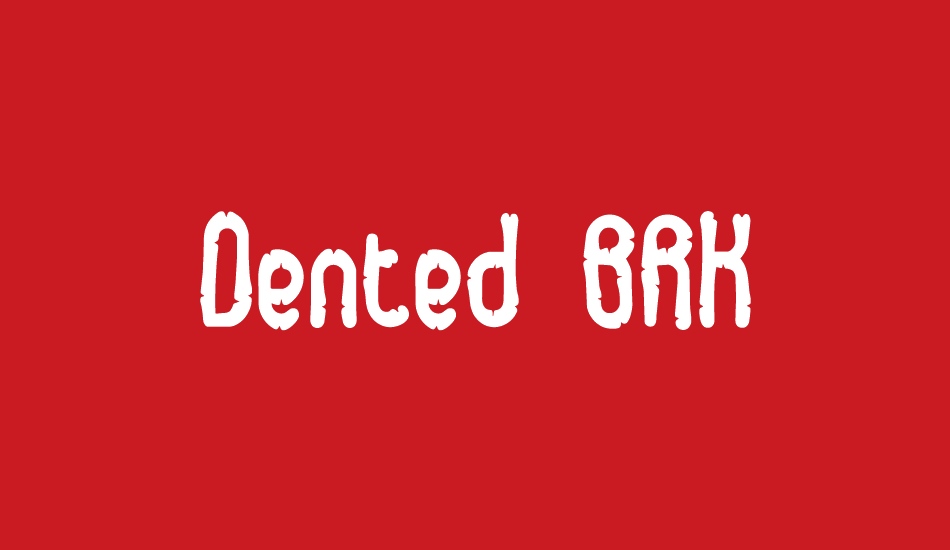 Dented BRK font big