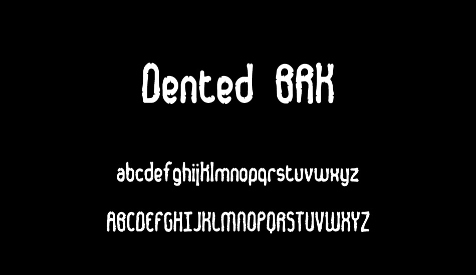 Dented BRK font