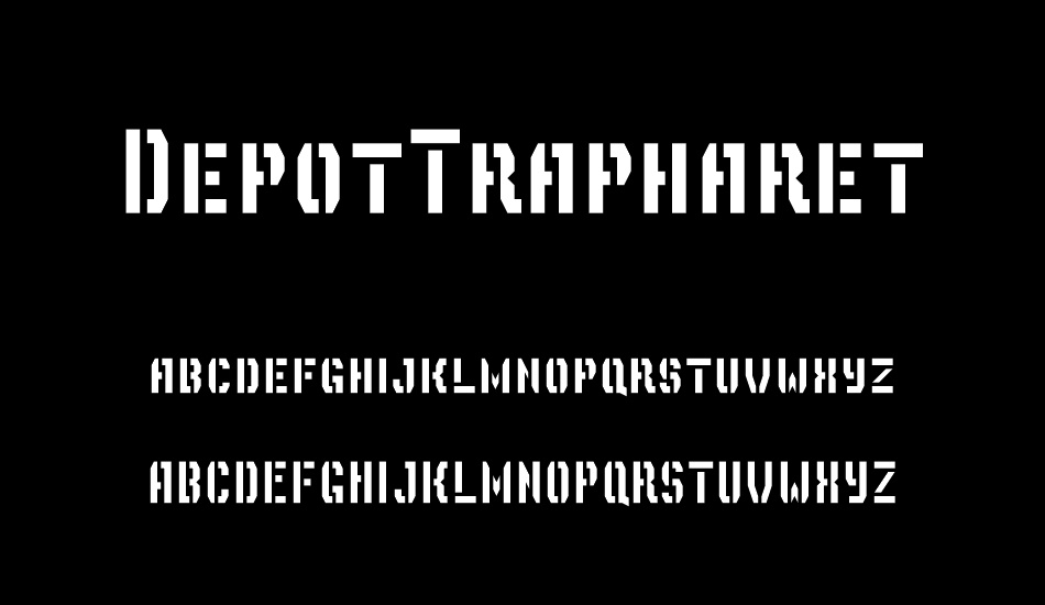 DepotTrapharet font