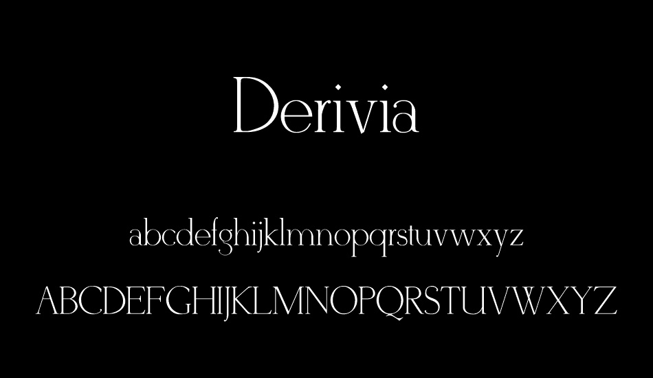Derivia font