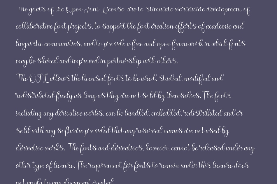 Derlina Script font 1