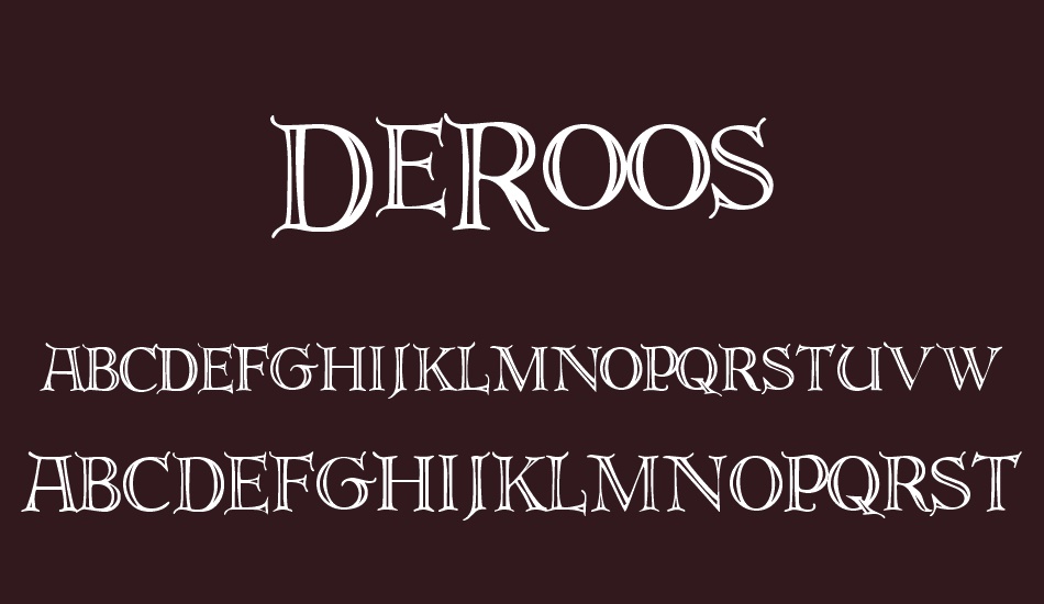 DeRoos font
