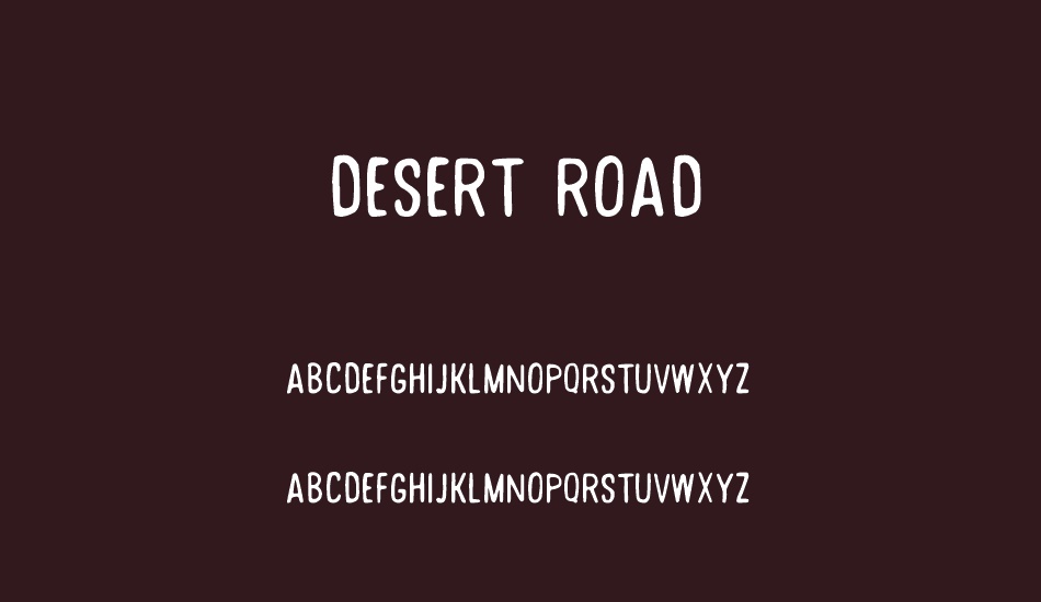 Desert Road font