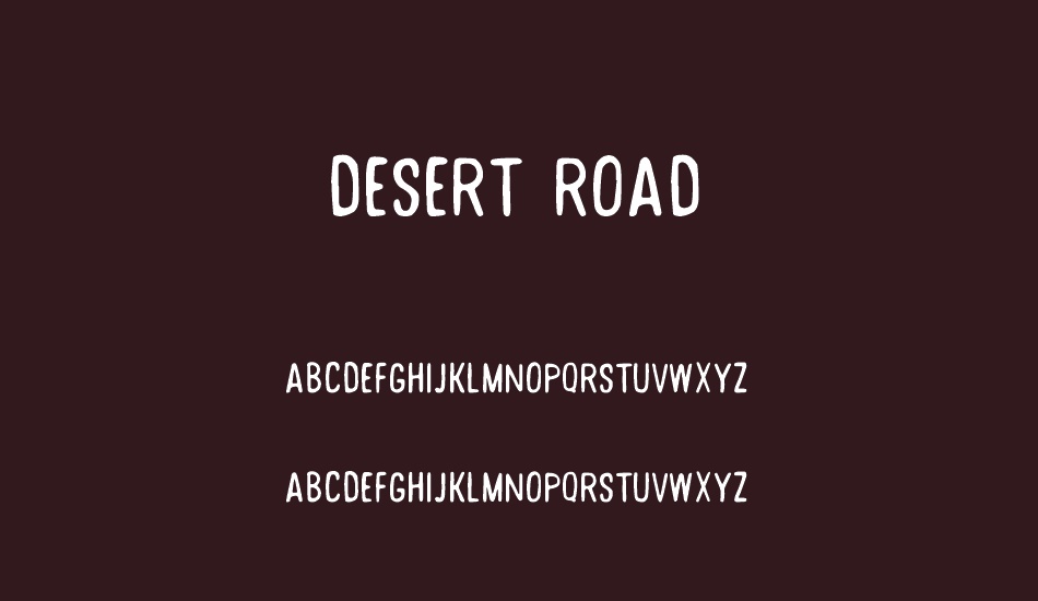 Desert Road font