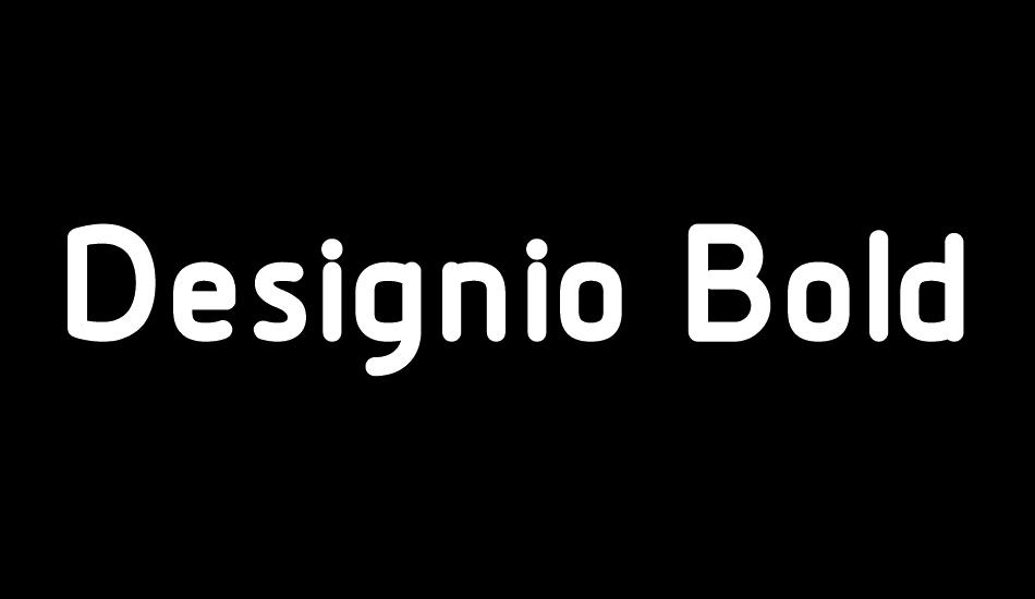 Designio Bold font big