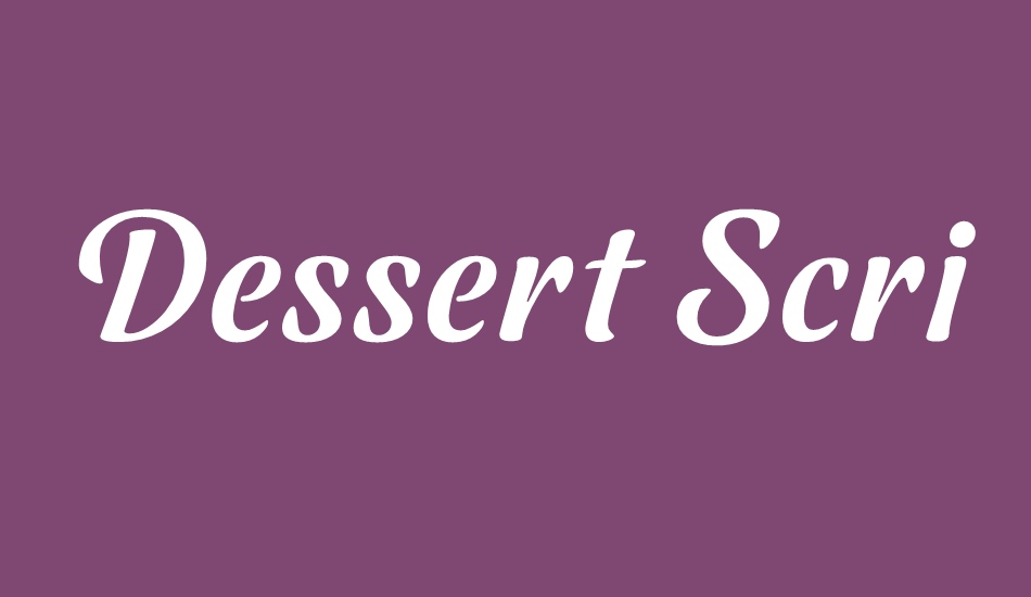 Dessert Script font big