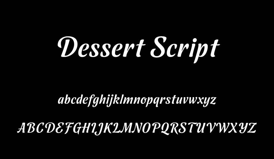 Dessert Script font