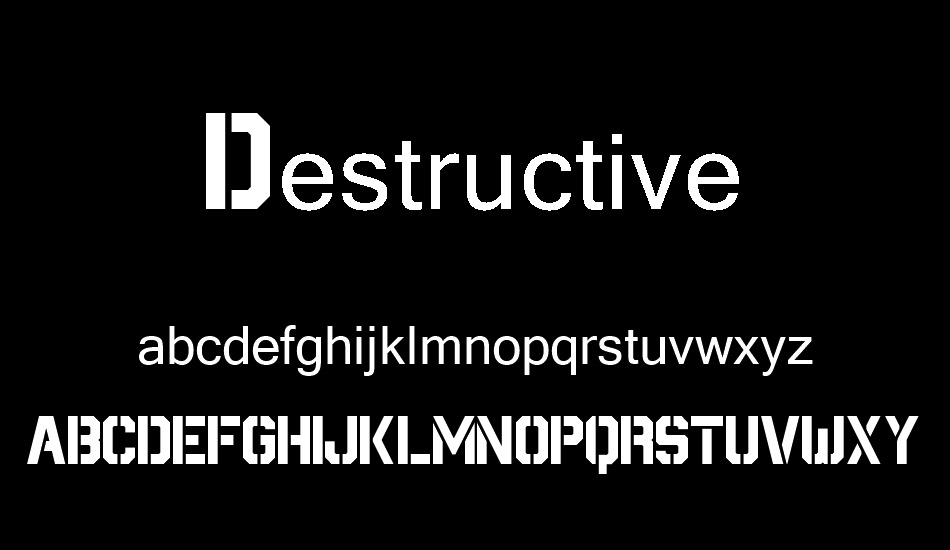 Destructive font