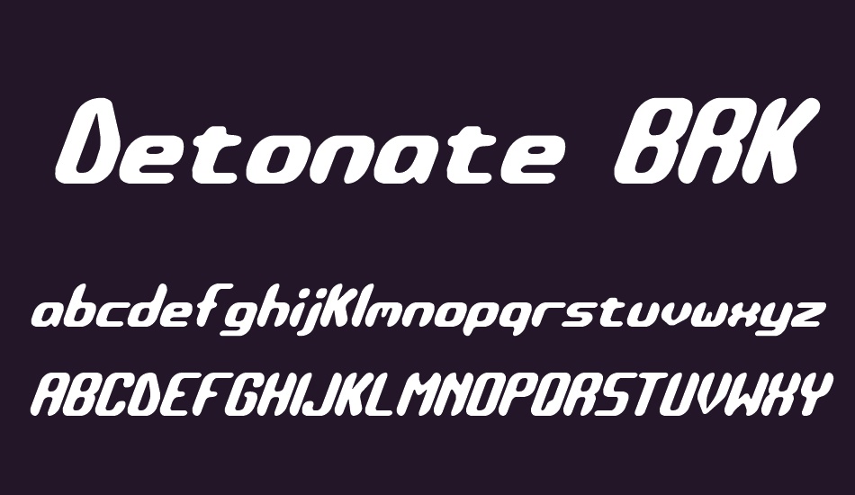 Detonate BRK font