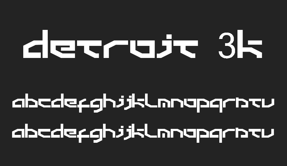 Detroit 3k font