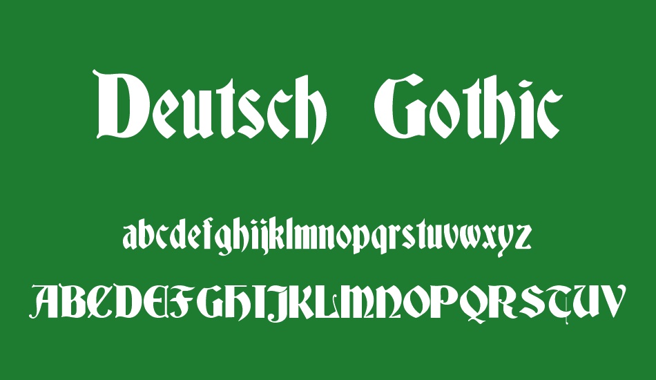 Deutsch Gothic font