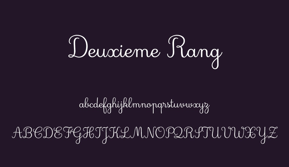 Deuxieme Rang font