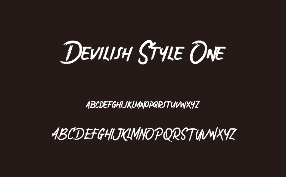 Devilish Style One font