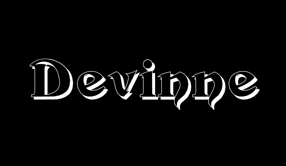 Devinne Swash Shadow font big