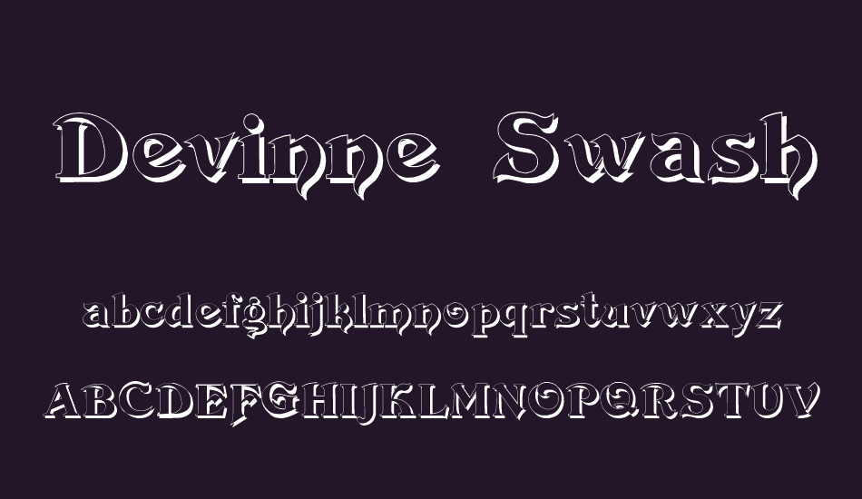 Devinne Swash Shadow font